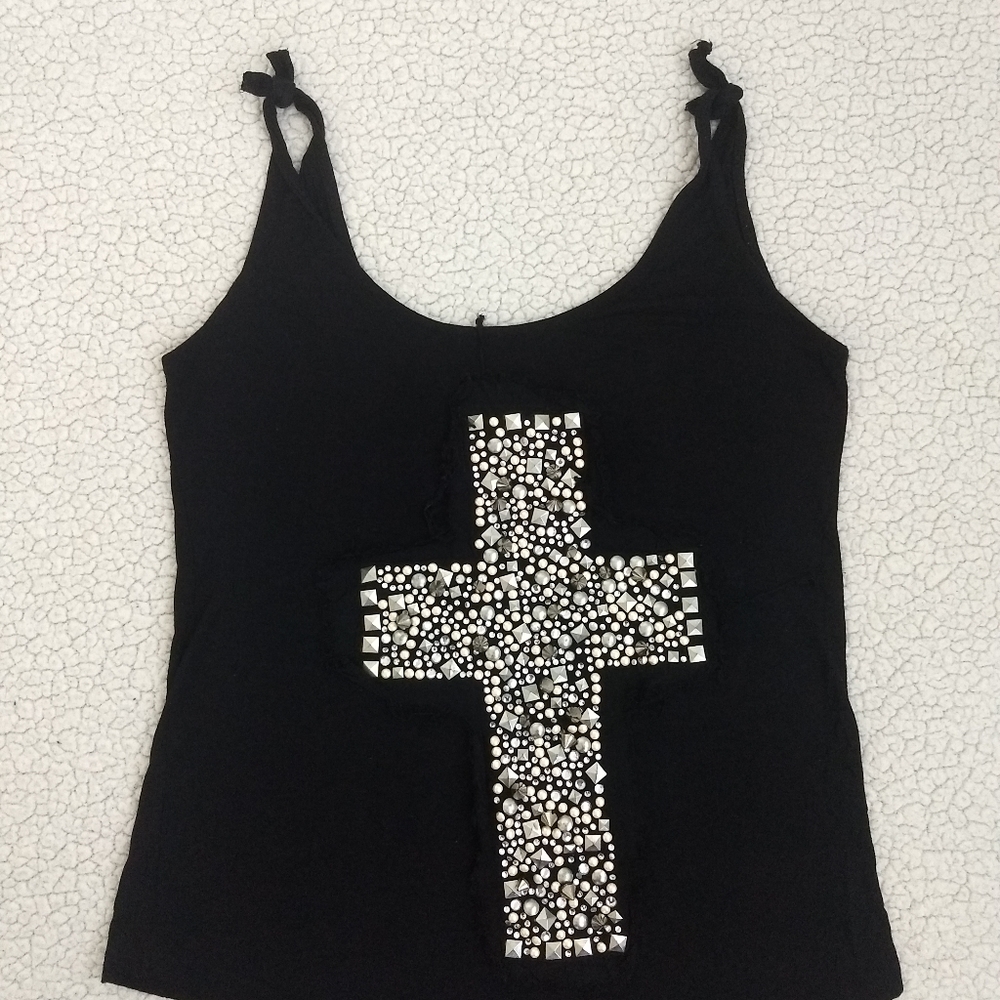 Black tank top. Bought in Spain